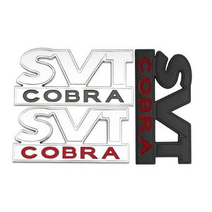 3D Metallo Cromato Nero SVT COBRA Emblema Bagagliaio di Un'auto Distintivo Della Decalcomania Per Ford Mustang Shelby Raptor SVT COBRA Adesivo Accessori