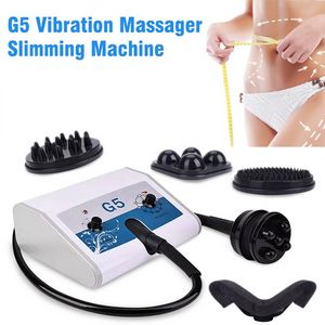 Portable G5 high frequency vibration muscle pain relief fat removal massage machine with 5 heads