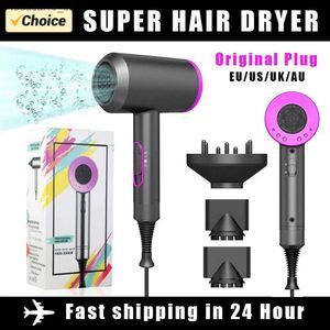 Hair Dryers 2000w Professinal Leafless Hair Dryer Negative Lon Hair Care Quick Dry Home Powerful Hairdryer Constant Anion Electric Blow Dry Q240109