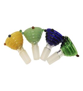 G059 Smoking Pipes Accessories Bowl Nail Colorful Dots 1419mm Male Female Tobacco Bong Tool Wide Bore Bowls1738166