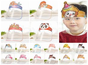 Детский мультяшный лицевой щиток с оправой для очков Прозрачный анфас, противотуманная защитная маска, дизайнерские маски для лица из ПЭТ 3706741