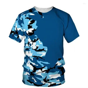 Men's T Shirts T-shirt 3D Print Crew Neck Super Large Camouflage Sportswear Summer Jogging Street Wear Short Sleeved Leisure Top B