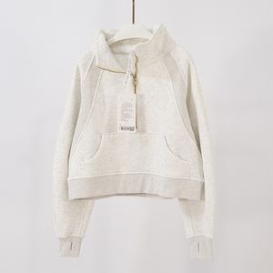 يوجا هوديي مصمم نصف zip womens Hoodie Sports Sweater فضفاضة السترة اللياقة