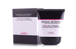 MISS ROSE Po Finish Foundation Primer для жирной кожи Масло Гладкая стойкая основа под макияж для лица Профессиональный макияж для лица6782038