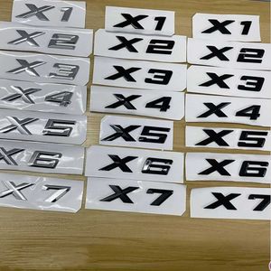 3D ABS X1 X2 X3 X4 X5 X6 X7 EMBLEM LETTERS STICKER CAR CAR TRUNK BADGE FOR BMW E84 F48 F39 E83 F25 G01 F26 G02 E70 F15 E53 F16