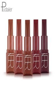 ブランドPudaier Matte Lipstick 5色の防水ベルベットヌードメタリックティントソフトリップグロスリップス化粧品メイク2666482