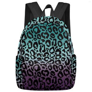 Backpack Leopard Print Zwierzęs Skóra Tekstura