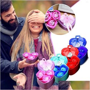 Decorative Flowers Wreaths Rose Decor Bath Bouquet Gifts Flower Valentines Soap Artificial Day Petal Home Floral Wall Drop Deliver Dhhxk