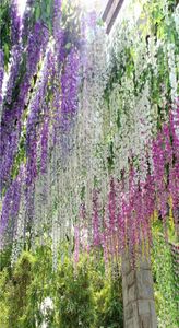 Glamorous Wedding Ideas Elegant Artifical Silk Flower Wisteria Vine Decorations 3 forks per piece more quantity more beautiful3813950