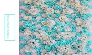 Artificial Rose 40x60cm Anpassade färger Silk Rose Flower Wall Wedding Decoration Bakgrund Konstgjord blomma vägg Romantisk EEA1583629459