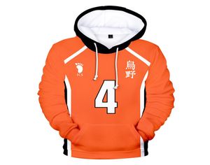 Anime Haikyuu Karasuno Costume Cosplay Stampa 3D Oversize Mens Felpe con cappuccio Felpe Streetwear Hip Hop Giacca con cappuccio Capispalla maschile7684089