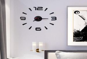 Настенные часы, безрамные часы «сделай сам», 3D акриловая наклейка, декор для гостиной, клей с арабскими цифрами, комплект современного искусства для спальни3246958
