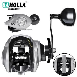 SAMOLLA Large Baitcasting Fishing Reel Saltwater Waterproof Sea 72 1 15KG Drag Catfishing Trolling Metal Base 240108