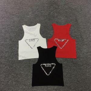 Kvinnors ärmlösa västdesigners bokstav t skjortor sexiga damer strand stickade tank tops för semester camis