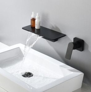 Rubinetto a cascata Rubinetto per vasca da bagno a parete nero opaco Rubinetto per vasca da bagno con piattaforma di grandi dimensioni Miscelatore acqua per lavabo Rubinetto di qualità4224367