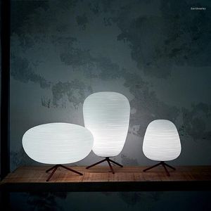 Lâmpadas de mesa moderna nordic criatividade lâmpada de mesa de vidro branco sala estar decoração quarto cabeceira decoração para casa luminárias led