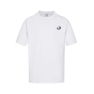 Men's T-shirt Summer Simple Classic Versatile Round Neck Embroidered Small Logo Top Loose and Casual Couple Style