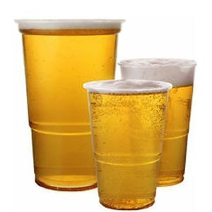 MONGKA Bicchieri da mezza pinta in plastica trasparente trasparente resistente, bicchieri da birra usa e getta per feste 240108