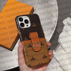 Phone Case Designer Case Case Card Pocket لـ iPhone 15 14 Pro Max 13 12 11 14plus 13Promax 12Promax Tuxury Monogram Cover Mobile Mobile