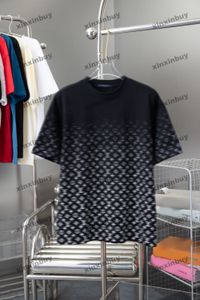 xinxinbuy 2024 Men designer Tee t shirt Gradient letter printing 1854 women black white red blue XS-3XL