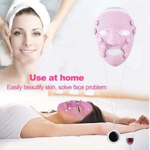 3D Mask Electric EMS Vibration Beauty Massager Skinvård Föryngring Anti-rynk Acne Borttagning Chin Cheek Face Lift upp 240108