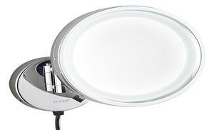 Gurun Specchio per trucco illuminato da bagno con luci a LED e specchio cosmetico pieghevole con montaggio a parete ingranditore Ottone M1807D6279349