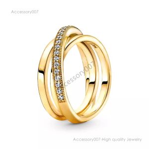 дизайнерские ювелирные кольца роскошные кольца женщина кольцо с бриллиантом муассанит ювелирные изделия мужчины розовое золото серебро пандор обручальное кольцо золотые украшения день рождения рождественский подарок