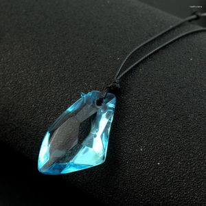 Hänghalsband H2O -halsband för kvinnor män mode hartsmånsten bara lägg till vatten blå sten mako sjöjungfru smycken film gåva