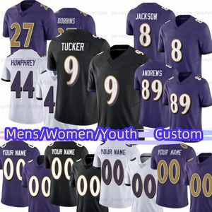 Roquan Smith Odell Beckham Jr Fußballtrikot Lamar Jackson Zay Flowers Rashod Justin Tucker Marlon Humphrey JK Dobbins Mark Andrews Patrick Queen Männer Frauen Jugend