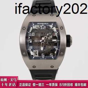 Richarmills Top Clone Watch Tourbillon 스위스 자동 이동 RM010 MENS 금속 날짜 디스플레이 중공 기계 패션 싱글