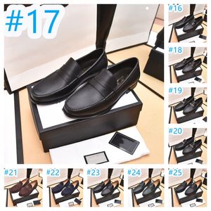 28 Modell Luxury Skin Shoes Designer Dress Män Betable Casual Mens Shose Leather Fashion Luxury Moccasins For Slip On Handmade Men's