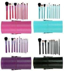 12PCSメイクアップブラシSetCup Holder Professional Cosmetic Brushes Cylinder Cup Holder DHL JJD22137002147