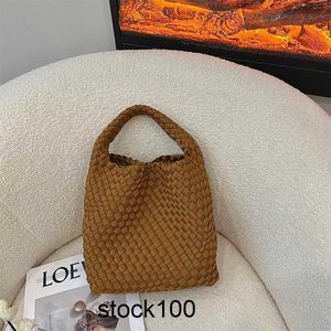 Bag vävd handväska Jodie Womens Luxury High End Soft Noodle Vegetable Basket Single Shoulder Crossbody Bag