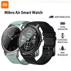 時計オリジナルXiaomi Mibro Air SmartWatch Fitness Tracker Bluetooth 5.0防水IP68心拍数トラッカースリープモニターウォッチ
