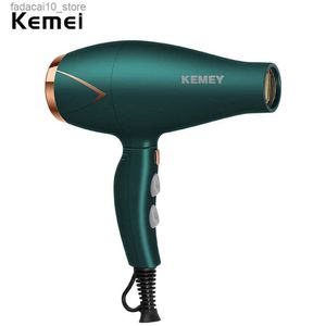 Secadores de cabelo Kemei 3500W Vento quente e frio Secador de cabelo dobrável compacto secador de cabelo ferramentas de estilo de cabelo para salões de beleza e uso doméstico Q240109