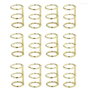 Anéis de cluster 12 Pcs 3 Ring Book Leaf Binders Office Snap Split Articulado 20mm Diâmetro Interno