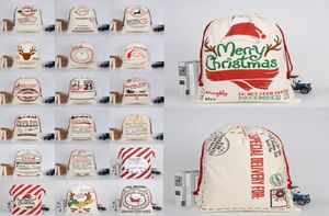 Sacos Monogrammable Xmas Presentes Sacos Com Cordão DHL Santa Natal Com Lona Grande Lona Saco De Papai Noel Renas Shippi C3586890