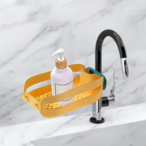 Kitchen Storage Durable Faucet Sponge Holder Accs Sink Rack Soap Shelves Drain Basket For Sinks Scrubbers Bathroom Rag