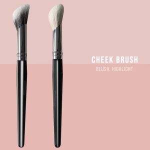 Slanted Cheek Blush Powder Highlight Makeup Brush Soft Goat Hair Cosmetic Tool Medium-sized multi-purpose for sculpting