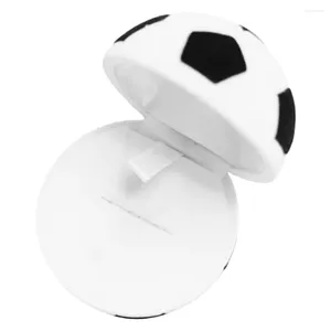 Sacchetti per gioielli Scatola per anelli da calcio Mini vetrina da calcio per sposa Floccaggio embrione in plastica