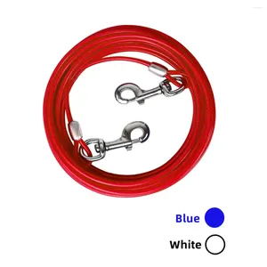 Dog Collars Tie Out Cable Runner For Steel Wire Leash Chains Outside Lead Large Dogs Up To 135lbs