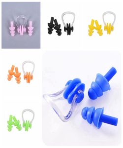 Tappi per le orecchie per immersione Clip per naso Tuta morbida impermeabile in silicone per nuoto Clip per naso Set di tappi per le orecchie Bambini Adulti Surf Diving Nuoto Supplies1614989