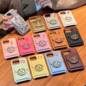 Phone Cases For iPhone 15 16 14 Pro Max 13 12 11 14plus Designer Leather Card Holder Fashion Card Holder Pocket Back Cover Luxury Purse Shell Wallet Flip Case