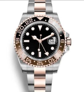 새로운 최고 자동 2813 Movement Mens GMT 기계식 스테인리스 스틸 시계 마스터 남성 패션 시계 손목 시계