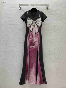 デザイナー女性ブランド服の女の子サマーファッションフラワーサスペンダーパターンスリム長い半袖ドレス1月09日