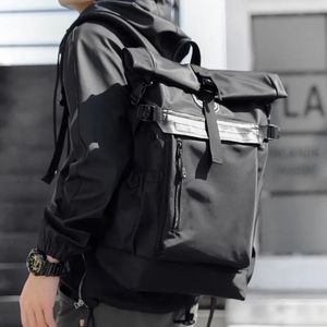 Oxford Men's Tearresistant Backpack Hiking Sport Rucksack School Bags Rolling Top Quality Causal Hasp Tactics For Male 240108