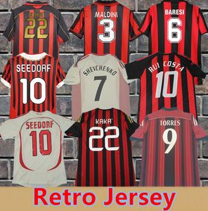 11 12 Retro-Trikots Heim 93 94 95 96 97 Gullit FUSSBALLJERSEY 02 03 04 05 Maldini Van Basten Fußball KAKA Inzaghi 06 07 2009 PIRLO SHEVCHENKO BAGGIO Ac Milans Ibrahimovic 11