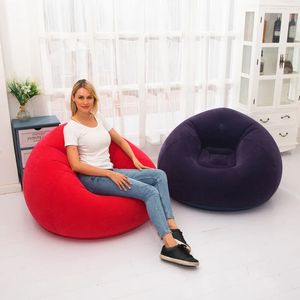 Stora lata uppblåsbara soffstolar PVC Lounger Sean Bean Bag Sofas Pouf Puff Couch Tatami Living Room Supply 240109