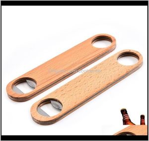 Kitchen Tools Kitchen Dining Home Garden Drop Delivery 2021 Custom Wood Eco Friendly Bottle Openers Bar Blade Beer Vintage Woode2501164