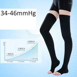 Calze da donna 34-46mmHg Calze a compressione di grado 3XL per diabete varicoso Edema Supporto per gambe con pressione di viaggio graduale